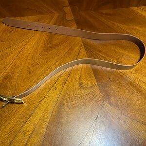 NEW GAP Tan Leather Belt with Gold Buckle